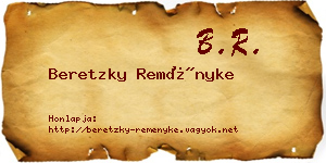 Beretzky Reményke névjegykártya